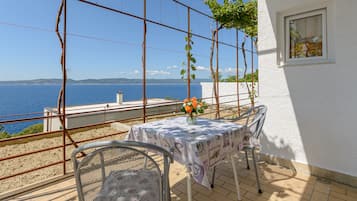 Double Room (Double Room with Terrace and Sea View) | Terrace/patio