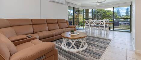 TV, DVD player, books