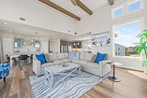 TV, fireplace, DVD player, video library