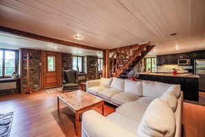 TV, fireplace, stereo