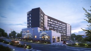 A modern hotel with a prominent 'Hyatt House' sign, featuring a multi-story structure with large windows and a flat roof. - Hyatt House Atlanta / Perimeter Center (Atlanta)