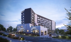 Experience the contemporary style of Hyatt House, where guests can dine or relax in the outdoor seating areas.