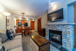 TV, fireplace, DVD player