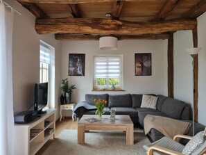 TV, books, stereo