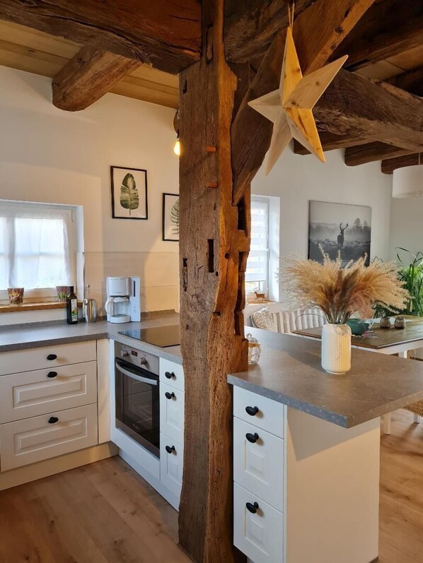 Fridge, oven, stovetop, dishwasher