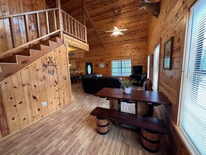 Interior - Huge fire pit, NEW hot tub, outdoor deck, quiet area, less than a mile to lake (Ringold)