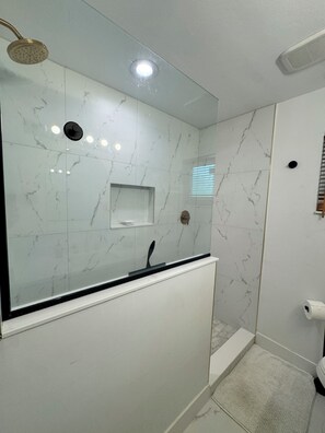Combined shower/tub, towels - Peaceful House with fenced in backyard  (Fort Myers)