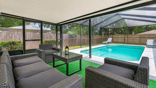 A heated pool