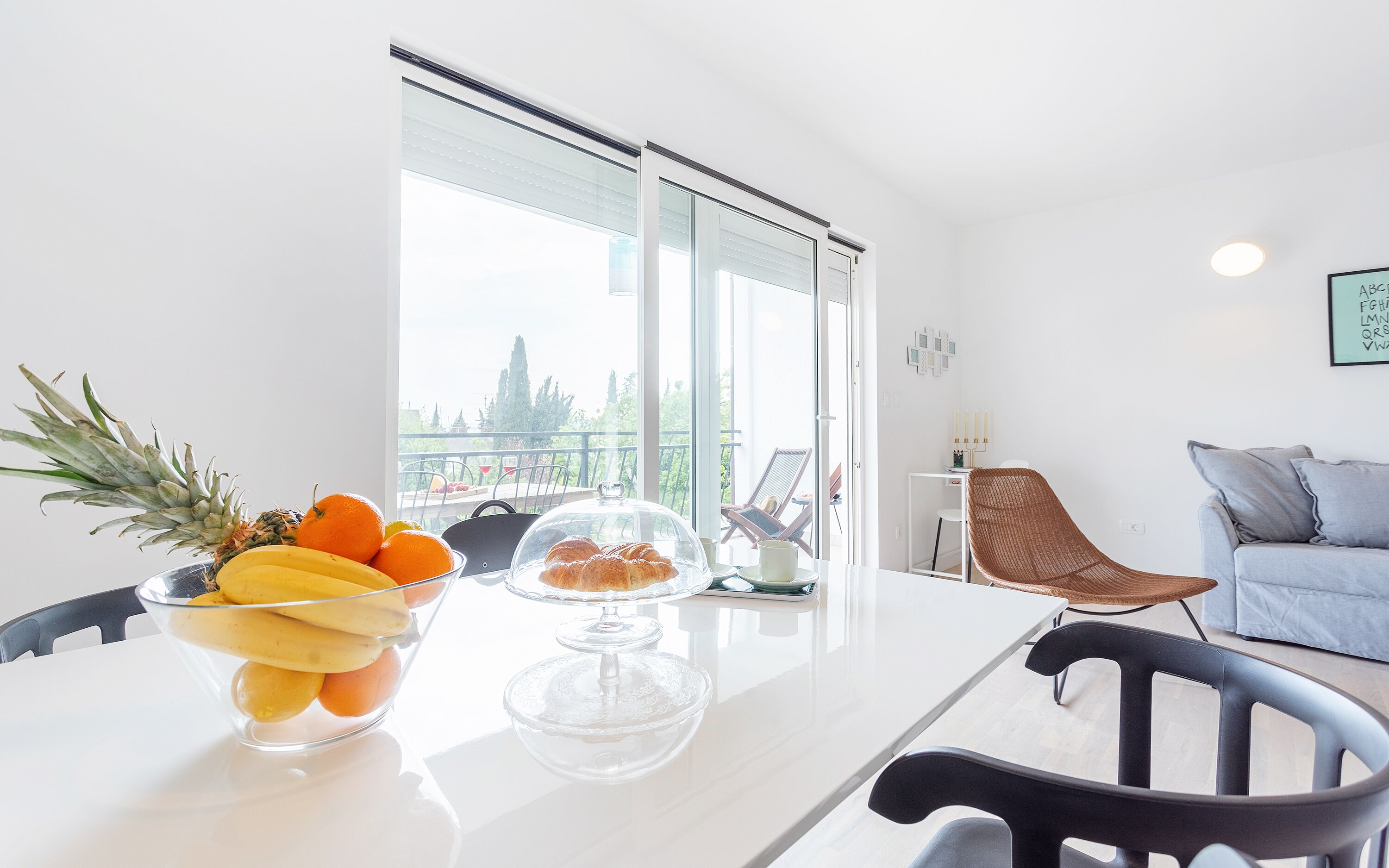 公寓 (Comfort Two Bedroom Apartment with Ba) | 客厅 | 平板电视