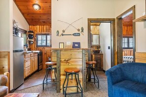 TV, fireplace - Reed's on the River Cabin 5 (Indian River)