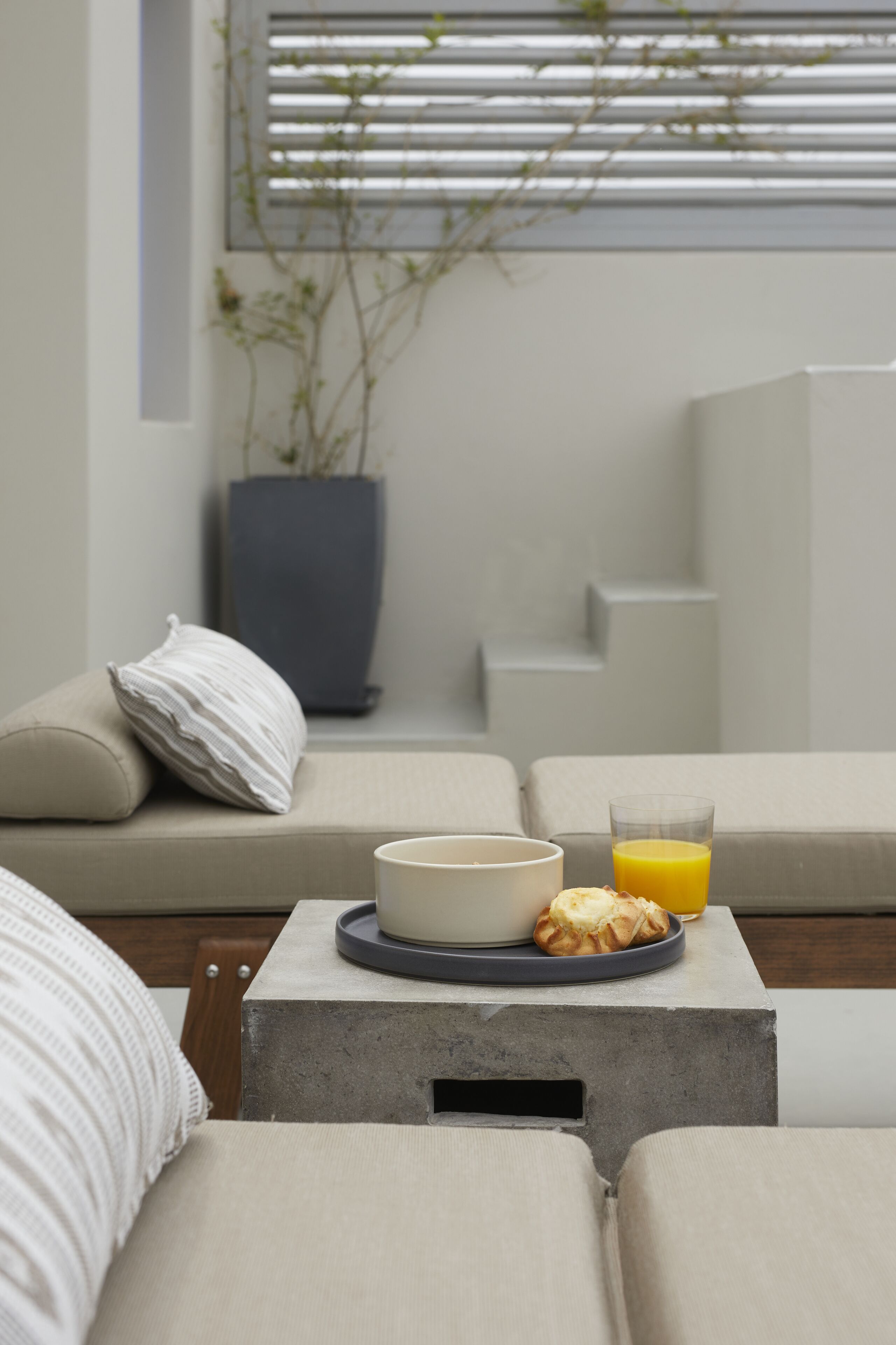 studio villa with hot tub and sea view, pyrgos village | 1 bedroom, premium bedding, pillow-top beds, free minibar