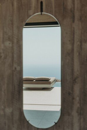 Master Villa with Private Pool, Heated Plunge Pool and Sea View | Terrace/patio - Santorini Sky, Luxury Resort (Santorini)