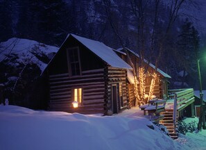 Exterior - Historic Cabin-Near Downtown-Pet Friendly-Front Porch with Amazing Views! (Ouray)