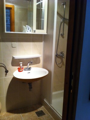 Studio (Studio Apartment) | Badezimmer | Dusche, Handtücher