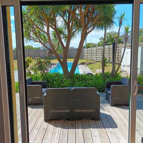 Villa, Piscine chauffée, hammam, 200m de la plage, 8 personnes, vue mer