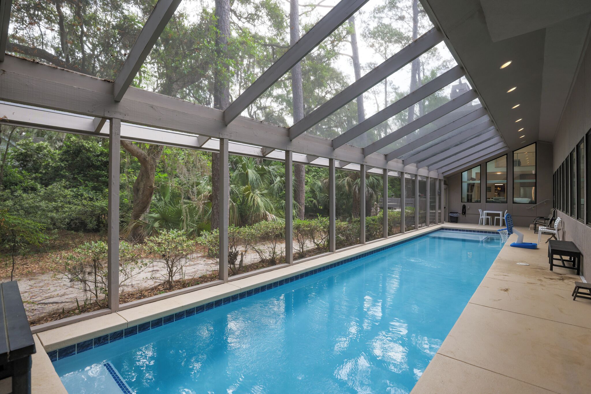 A heated pool