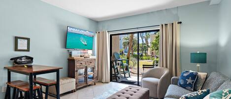 TV, books, video library