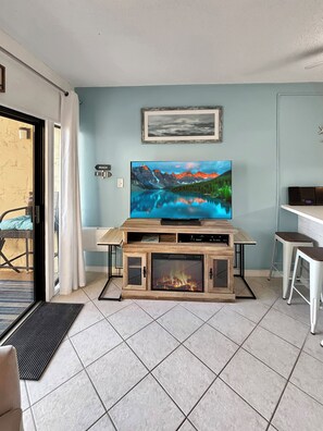 TV, books, video library