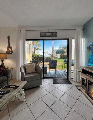 TV, books, video library