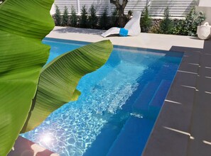 Outdoor pool, a heated pool