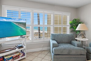 TV, books, video library