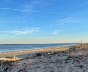 In Strandnähe, Liegestühle, Strandtücher