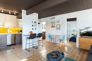 Kitchen and dining areas