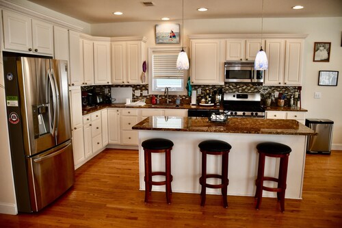 3-Story, 6-Bedroom Home, Partial Ocean View, One Block from Beach