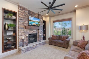 TV, fireplace, DVD player