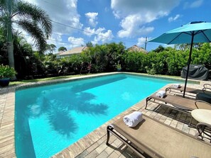 Outdoor pool, a heated pool