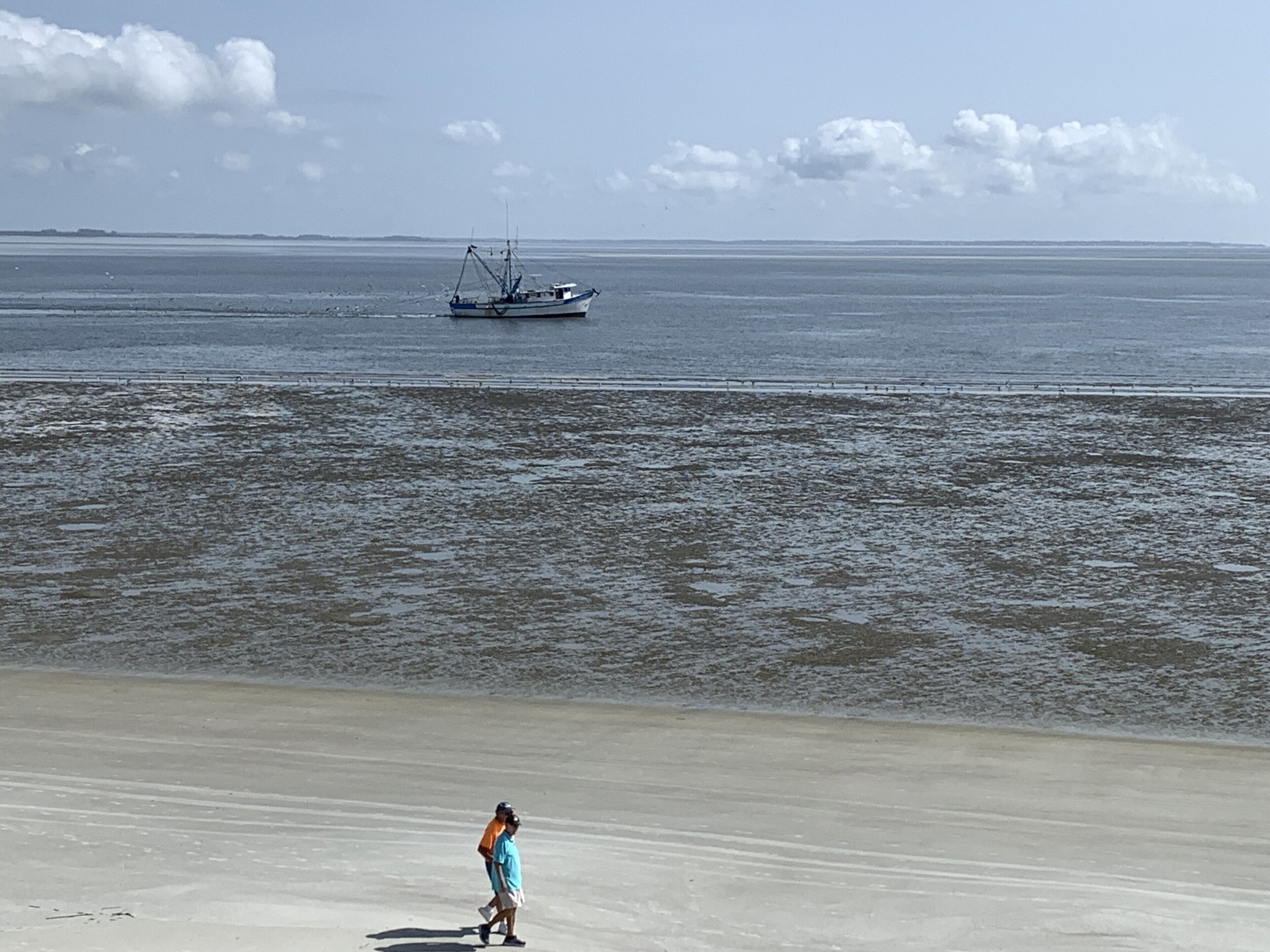 on the beach, sun-loungers, beach towels