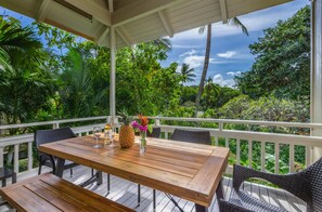 Outdoor dining - Poipu Crater 12 - Tropical Paradise - Garden/Crater View - AC (Koloa)