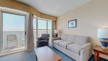 TV, DVD player, video library