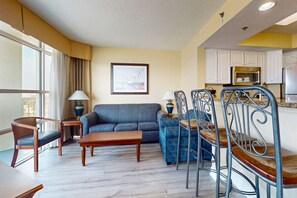 TV, DVD player, video library