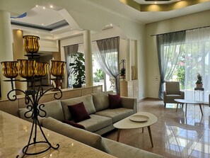 Luxury Villa | Living area | Flat-screen TV - Louis Luxury Villa (Rhodes)
