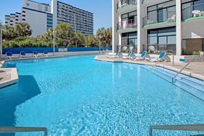 Indoor pool, a heated pool - Fifth Floor Oceanfront Snowbird Friendly Condo w/ Shared Pool/Hot Tub, WiFi (Myrtle Beach)
