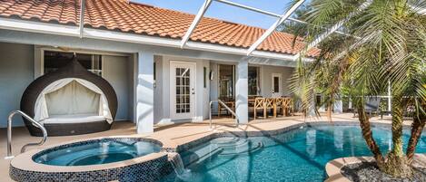A heated pool