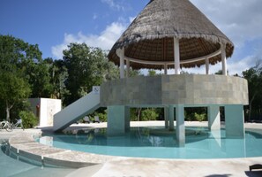 Outdoor pool - Modern Rustic Home/Secluded and Fully Equipped. (Puerto Morelos)