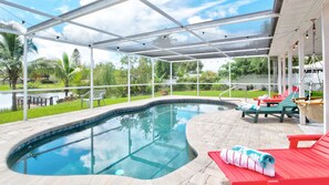 A heated pool