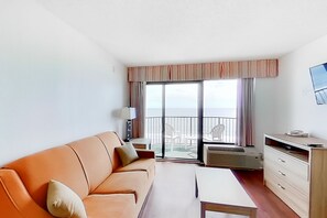 TV, DVD player, video library