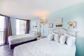 1 bedroom, iron/ironing board, internet, bed sheets - 11th-floor oceanfront condo with pool, hot tub, AC & gym - snowbird-friendly (Myrtle Beach)