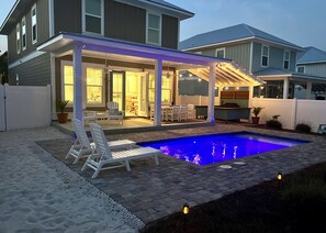 Una piscina riscaldata