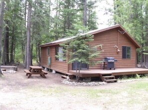 Outdoor dining - Escape to Priest Lake! Cabin in the woods! Air Conditioning and WiFi!! (Nordman)