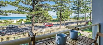 Beachfront self contained upstairs apartment