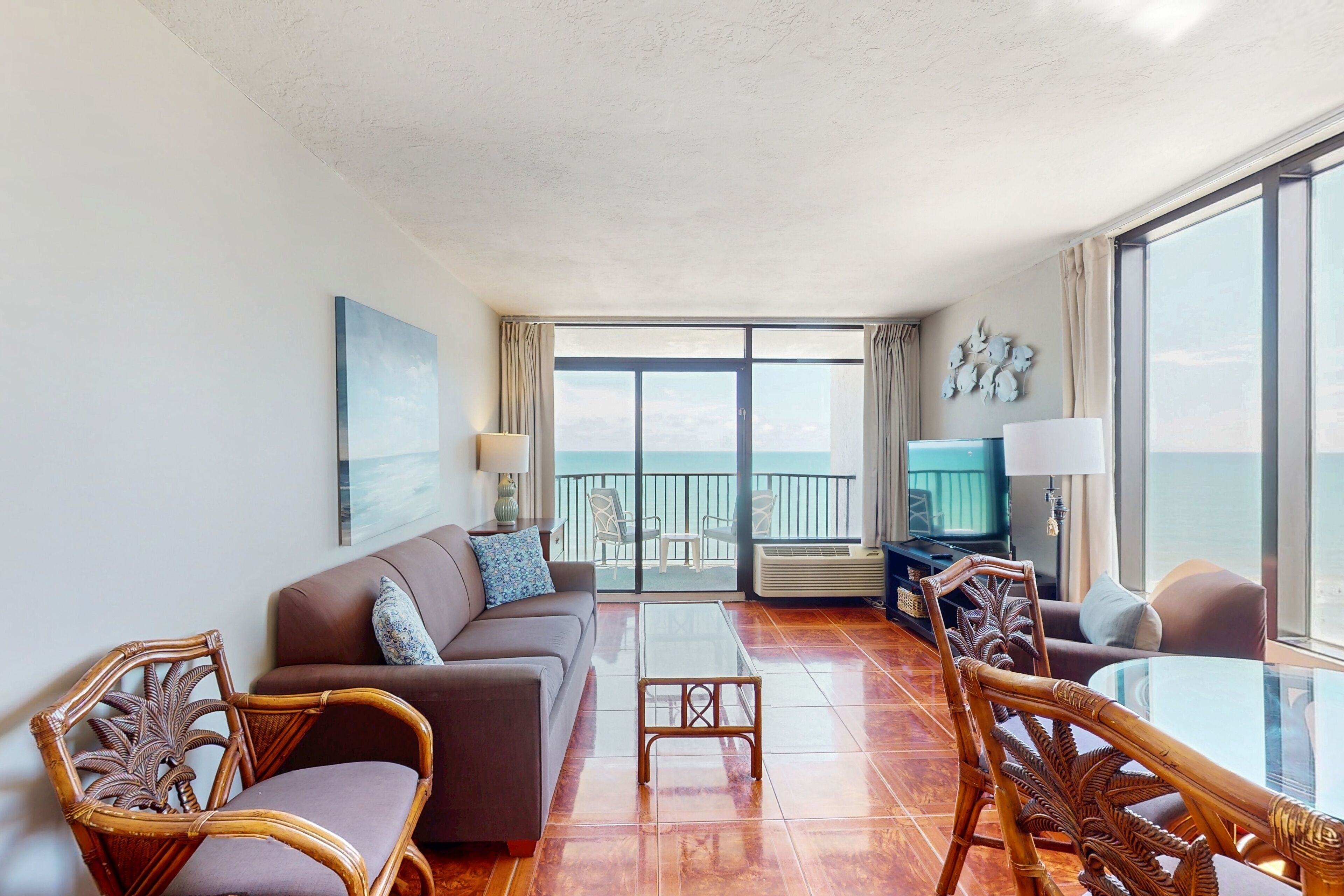 TV, DVD player, video library