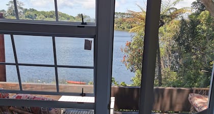 With the lake on your doorstep, BEACH 2 minutes away and river swimming hole .