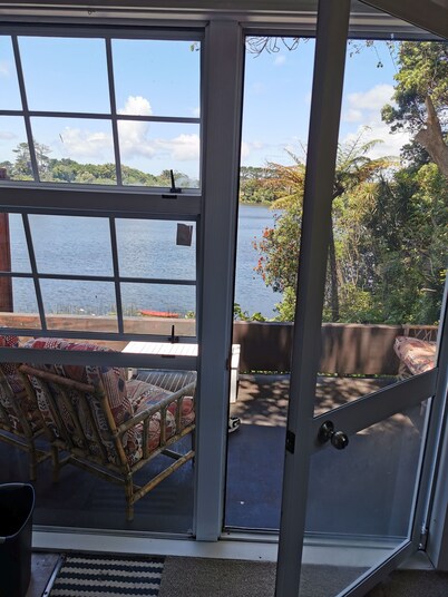 With the lake on your doorstep, BEACH 2 minutes away and river swimming hole .