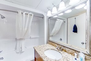 Hair dryer, towels