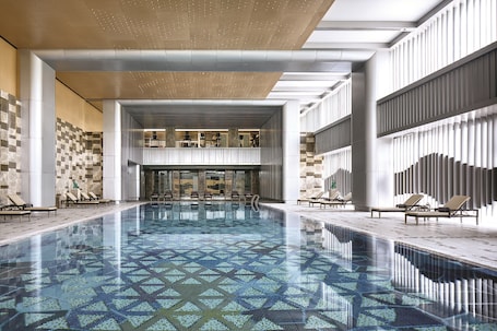 Indoor pool, open 6:00 AM to 11:00 PM, sun loungers