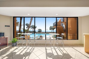 Interior - 12th-floor oceanfront studio with AC, WiFi, pool & hot tub - dog-friendly (Myrtle Beach)